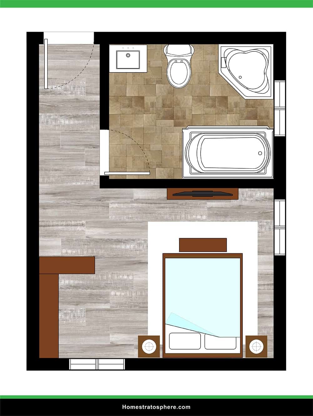 Large Primary Bathroom with Soaking Tub