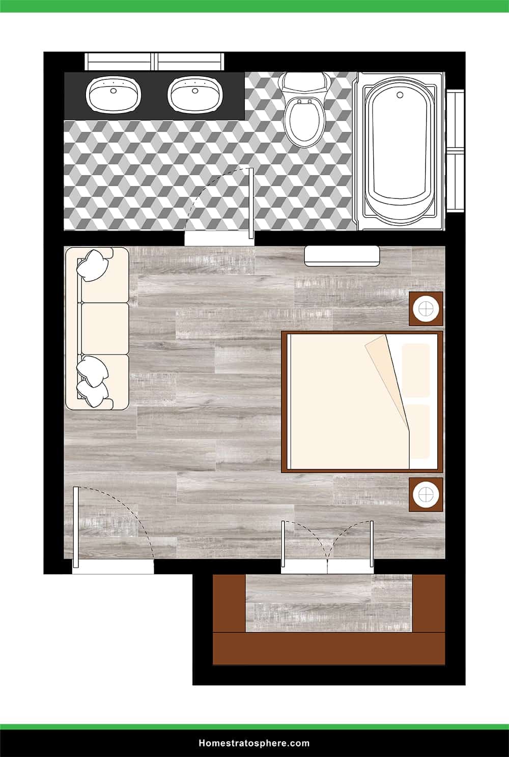 Grand Walk-In Closet with Sitting Area