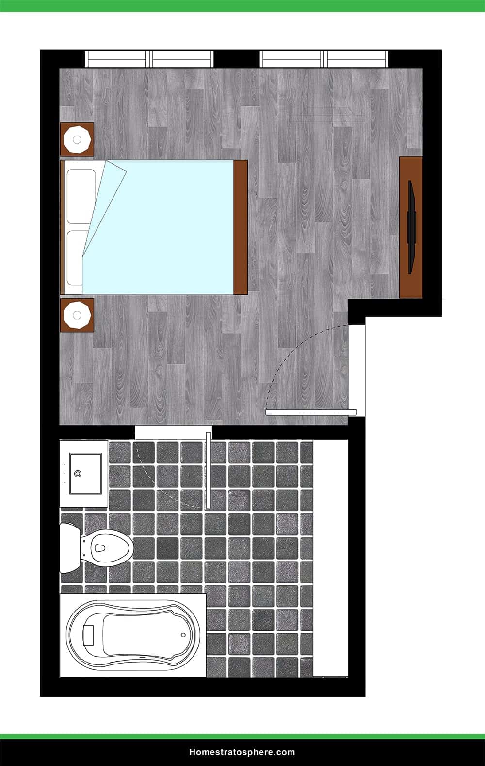 Practical and Conventional Primary Bedroom