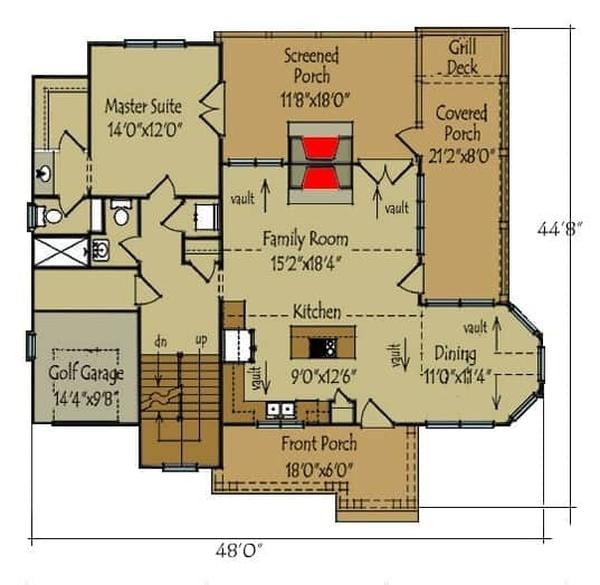 Main level floor plan