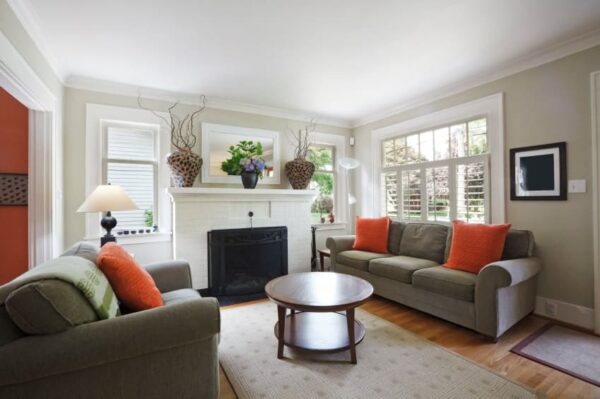 15 Orange and Gray Living Room Ideas