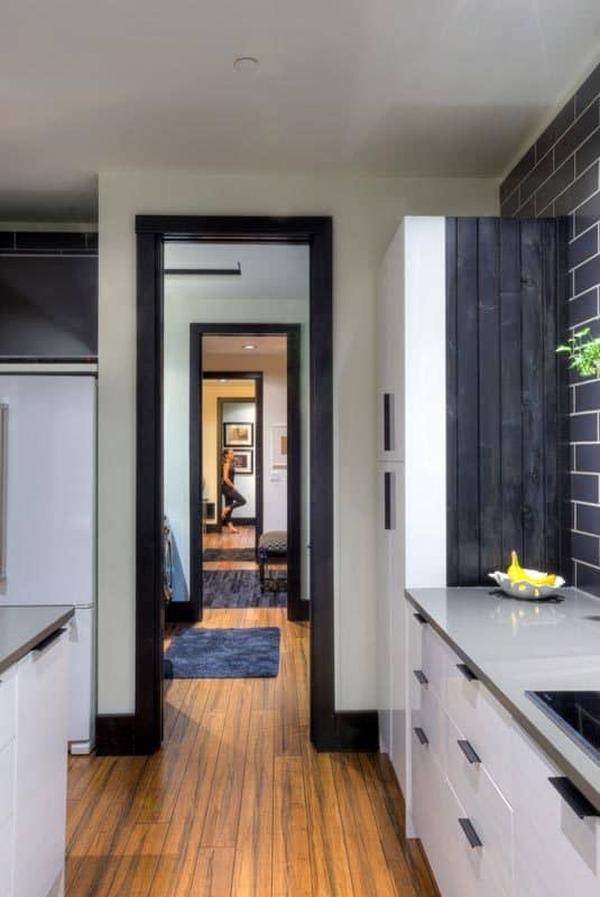 Hallway from the kitchen to the laundry area and onto the large wardrobe.