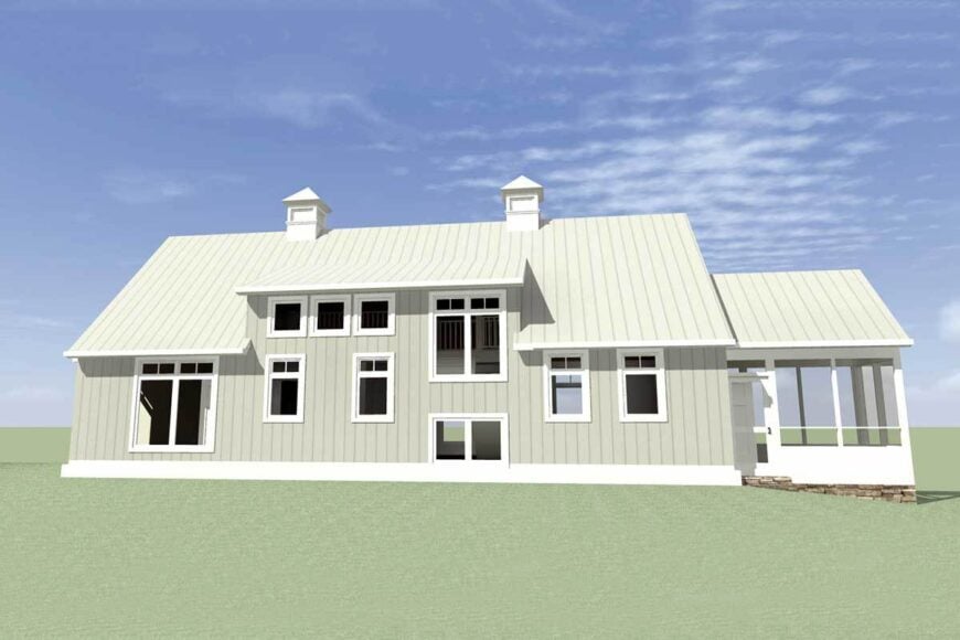 Another version of the house with a unified color scheme for a minimalist look.