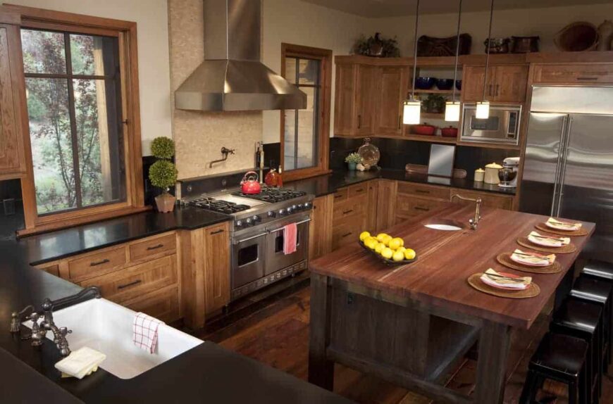 47 Kitchens with Black Granite Countertop Surfaces (Photos) – Home ...