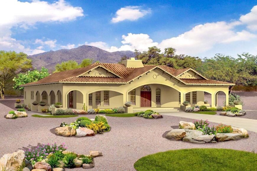 3800 Sq Ft Mediterranean House Floor Plan 4 Bed Bath 3800 Sq Ft Mediterranean House Floor