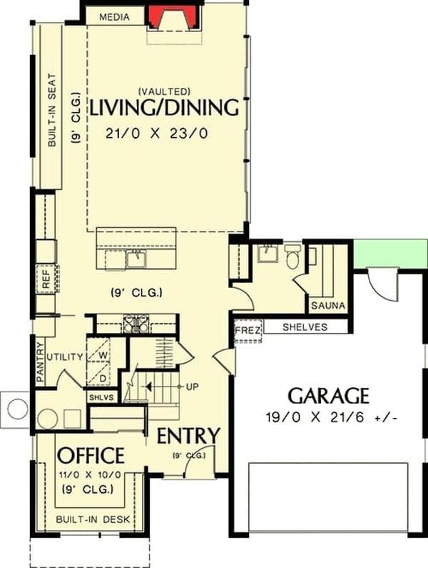 Main level floor plan