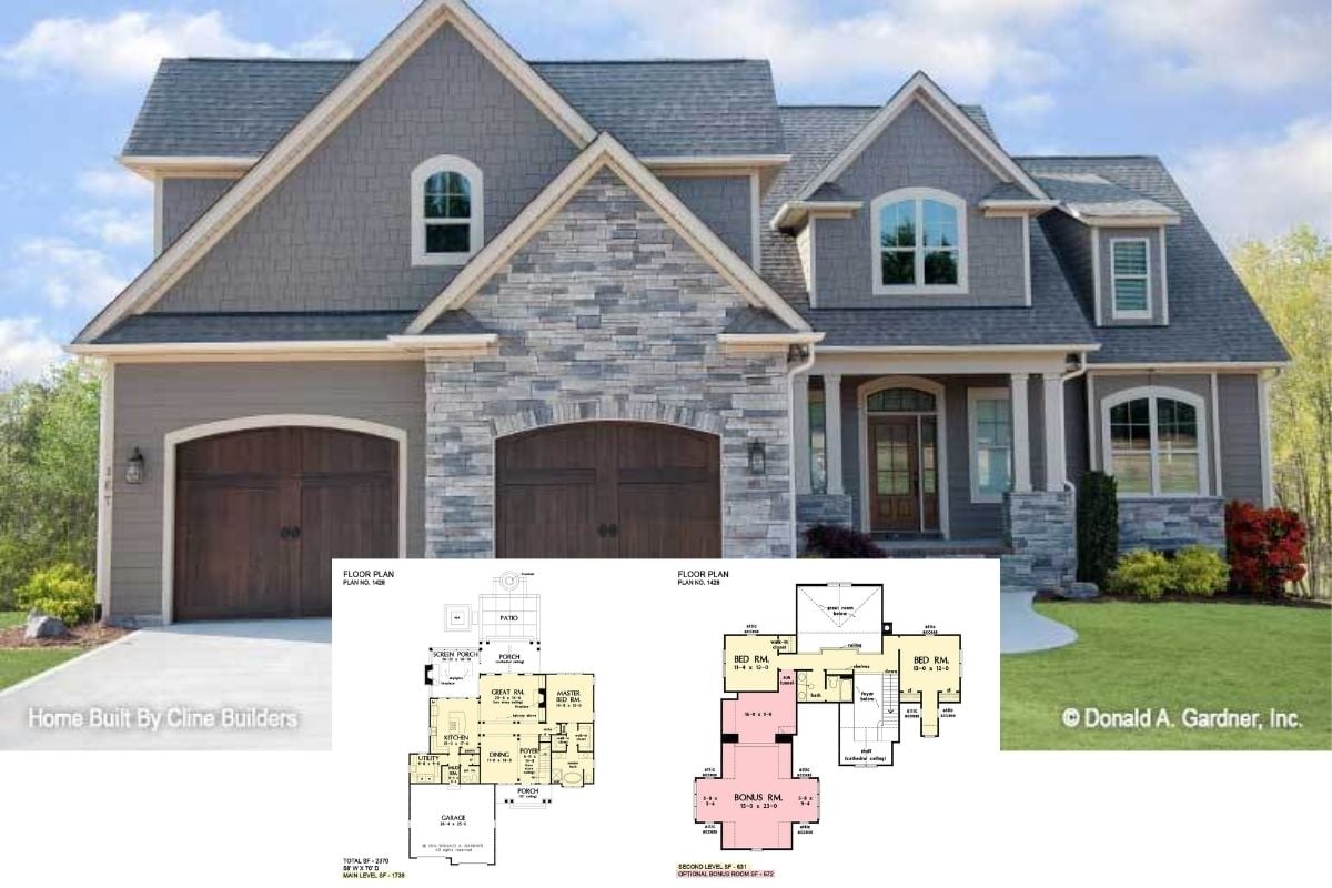 3-Bedroom Two-Story The Oscar Cottage with Bonus Room (Floor Plan)