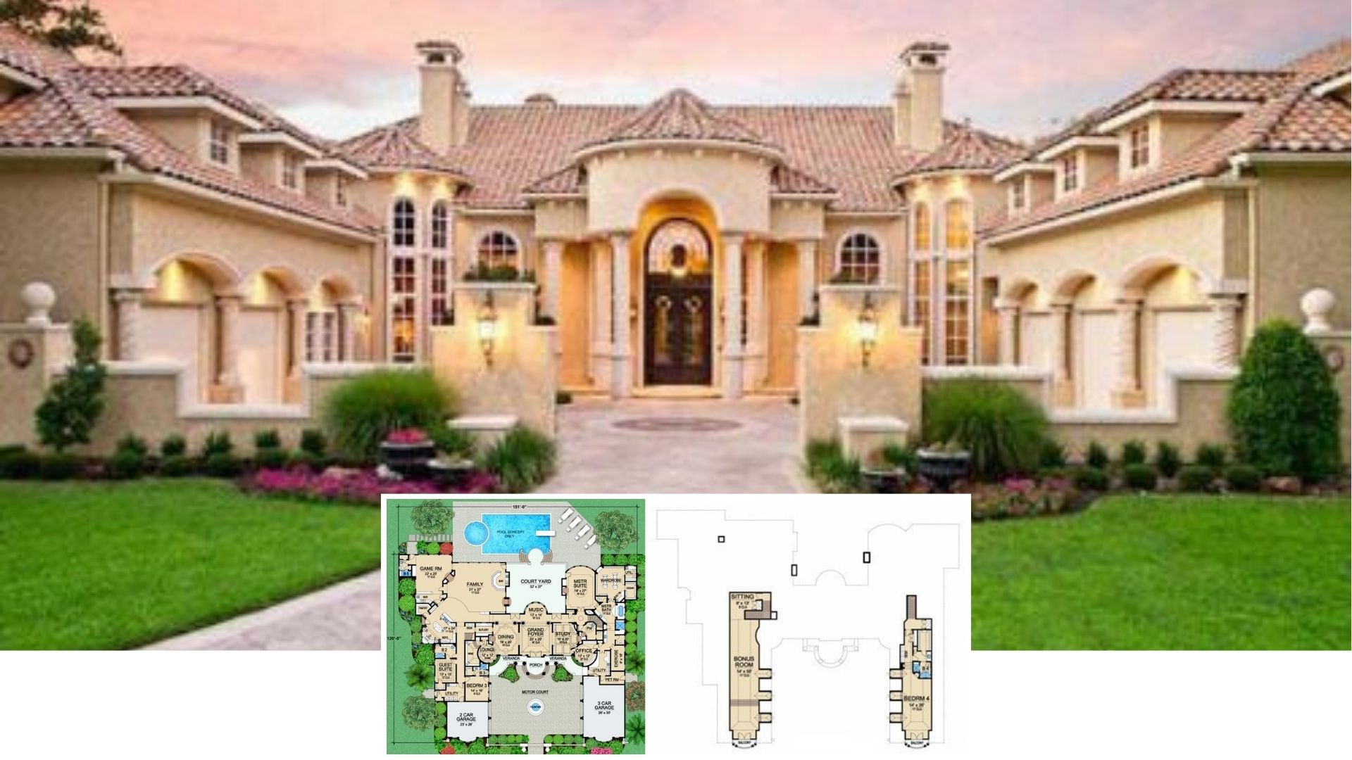 Step Inside This 9,253 Sq. Ft. 4 Bedroom Mediterranean Home – See the Thoughtful Floor Plan