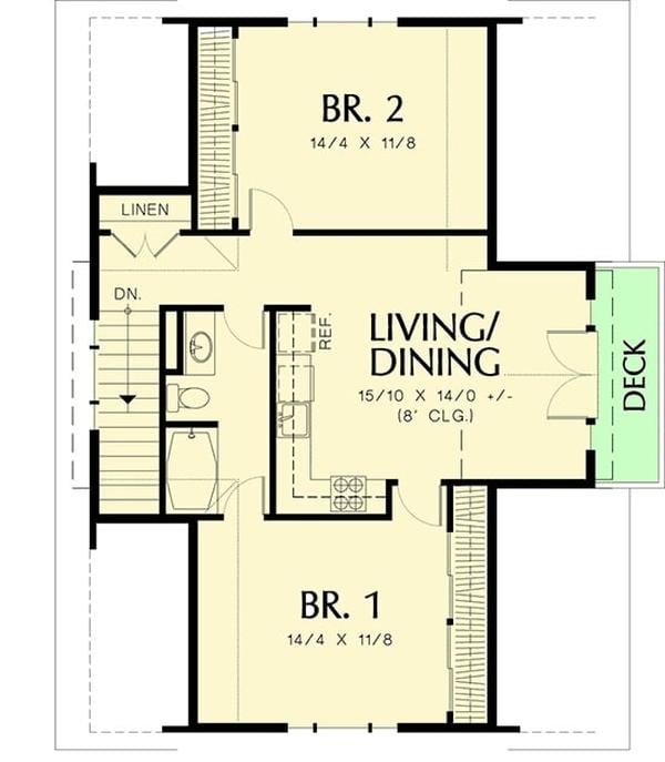 Second level floor plan