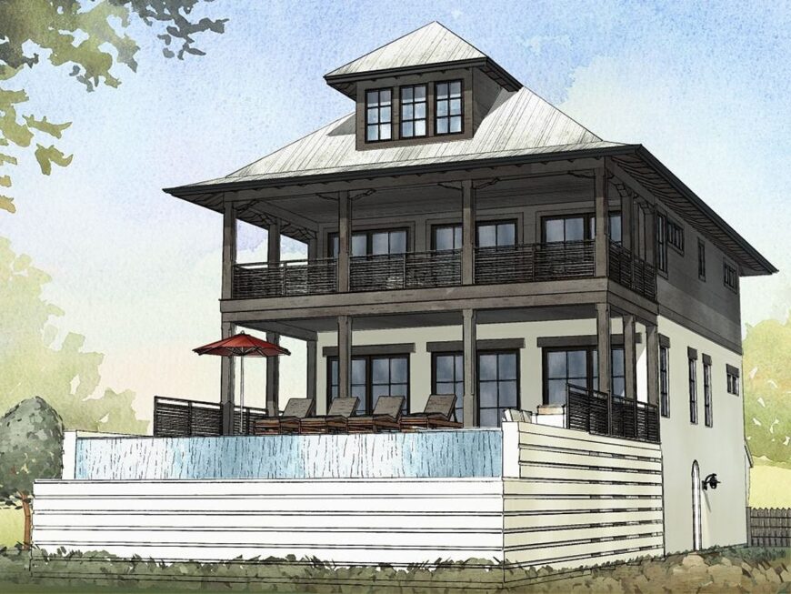 Coastal Retreat: Three-Story Beach House Floor Plan Stays Focused on ...
