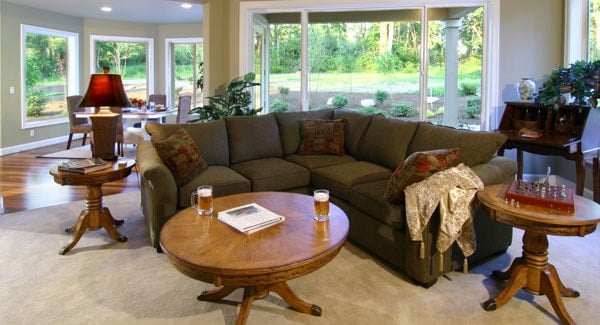 Massive and bay windows in the family room and breakfast nook bring in an ample amount of natural light.
