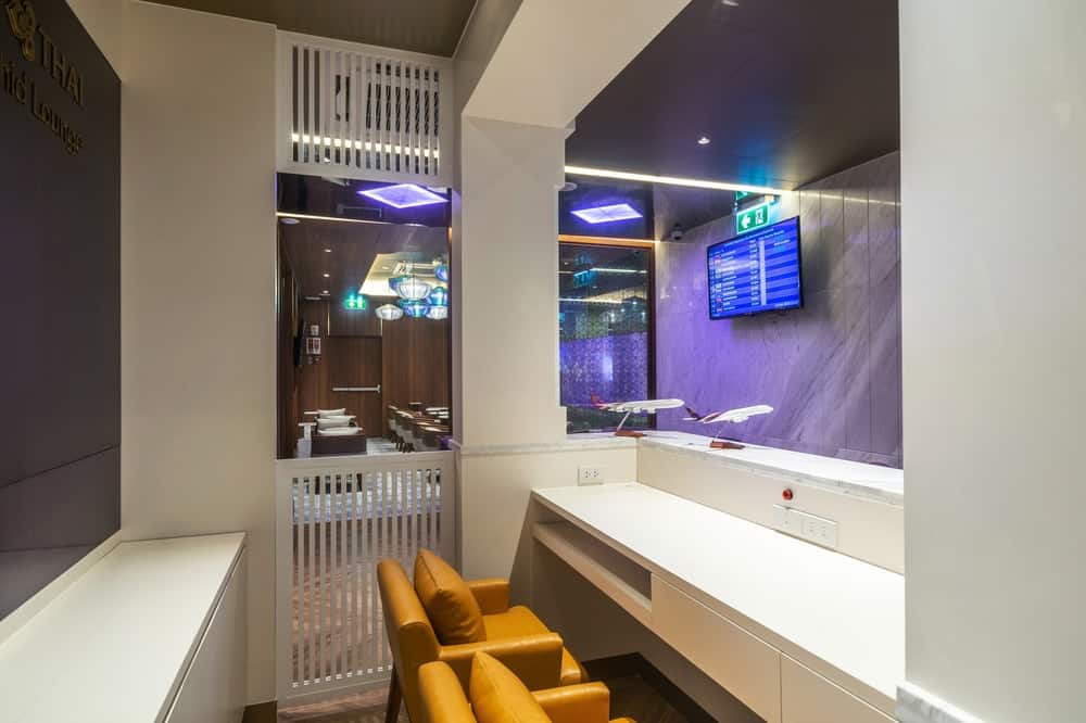 This is the interior of the concierge booth that can be seen as you enter the lounge area.