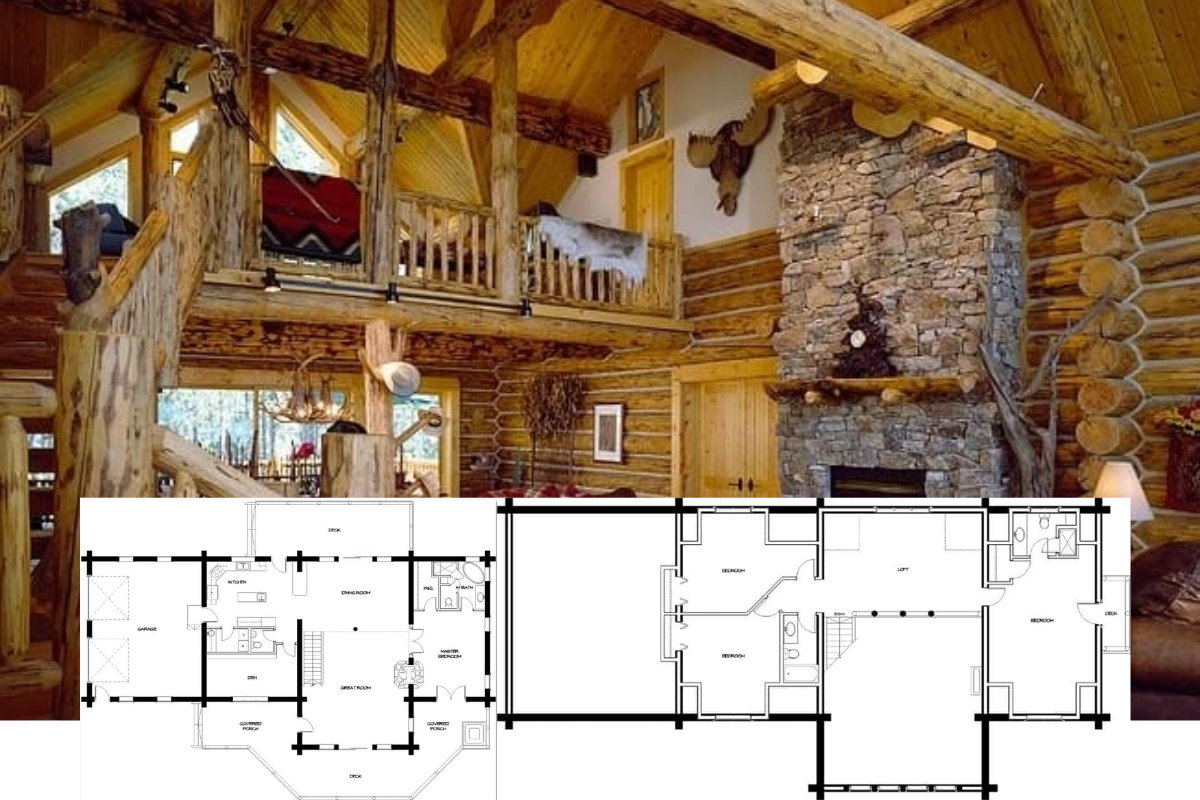 This 3-Bedroom Log Cabin Plan, aka “Timber Meadow” Is Magnificently Designed (3,580 Sq. Ft. Floor Plan)