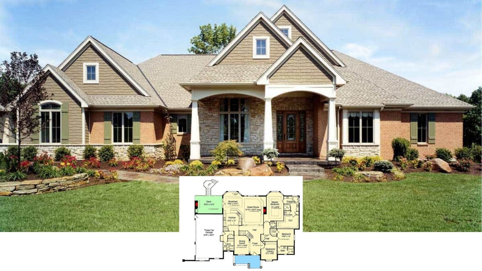 Get Inspired by This 3,171 Sq. Ft. 5 Bedroom Home with a Library ...