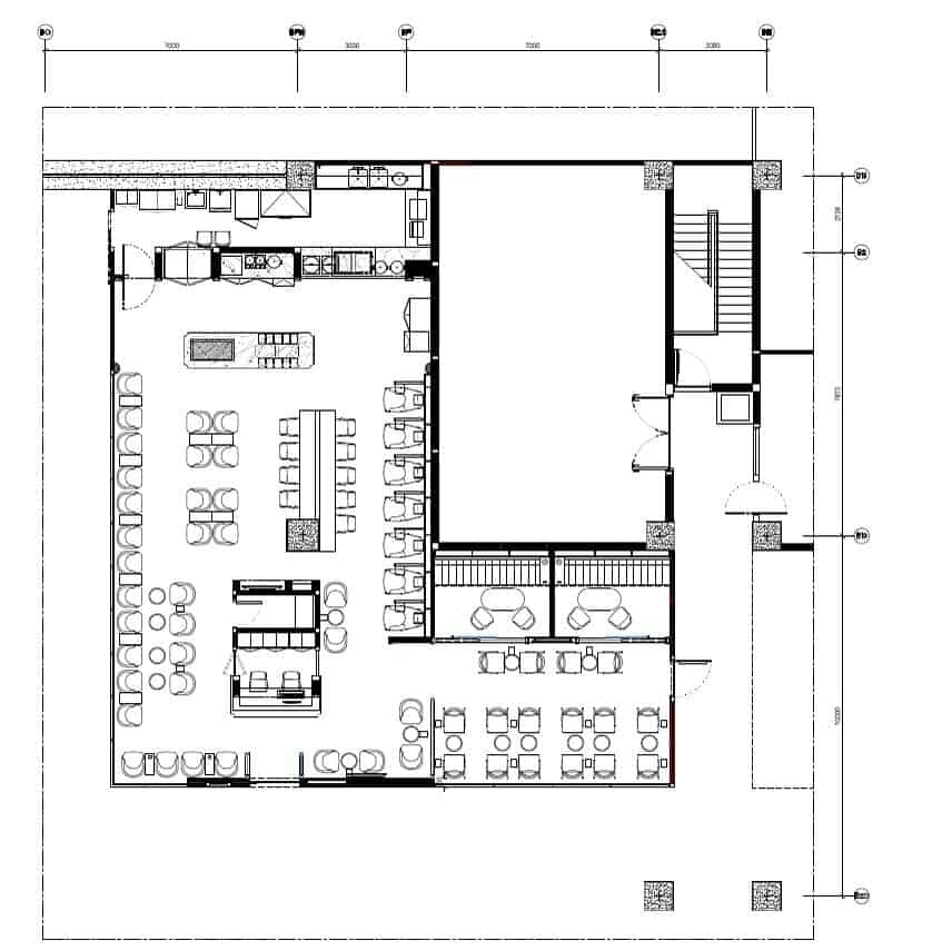 This is the floor plan for the whole area showcasing the different sections.