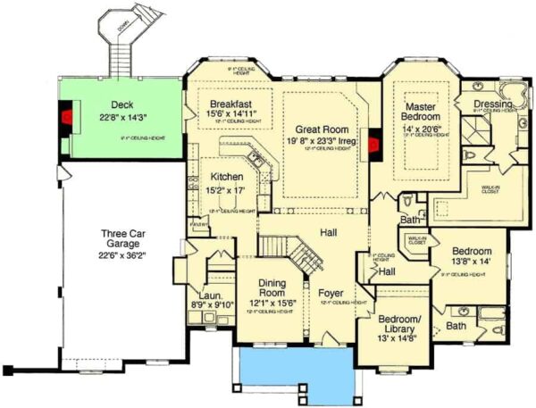 Get Inspired by This 3,171 Sq. Ft. 5 Bedroom Home with a Library ...