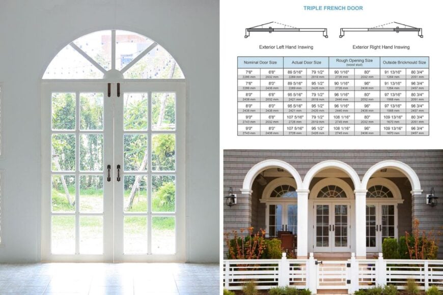 French Door Dimensions and Sizes (Charts and Tables)