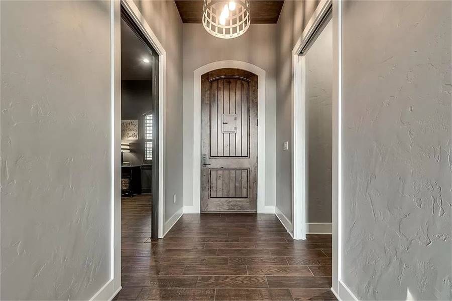 Inviting Hallway with Wooden Accents