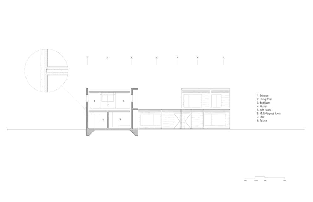 This is an illustrative representation of the section B of the house.