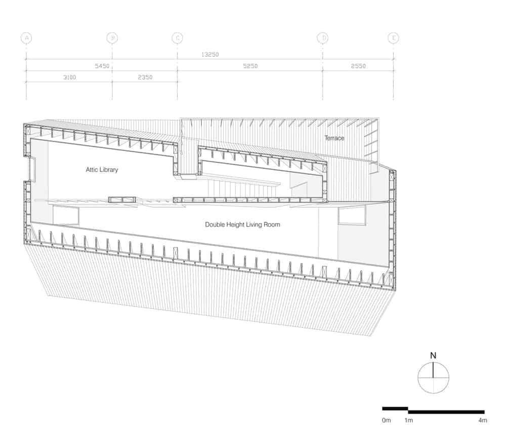This is an illustration of the second level floor plan.