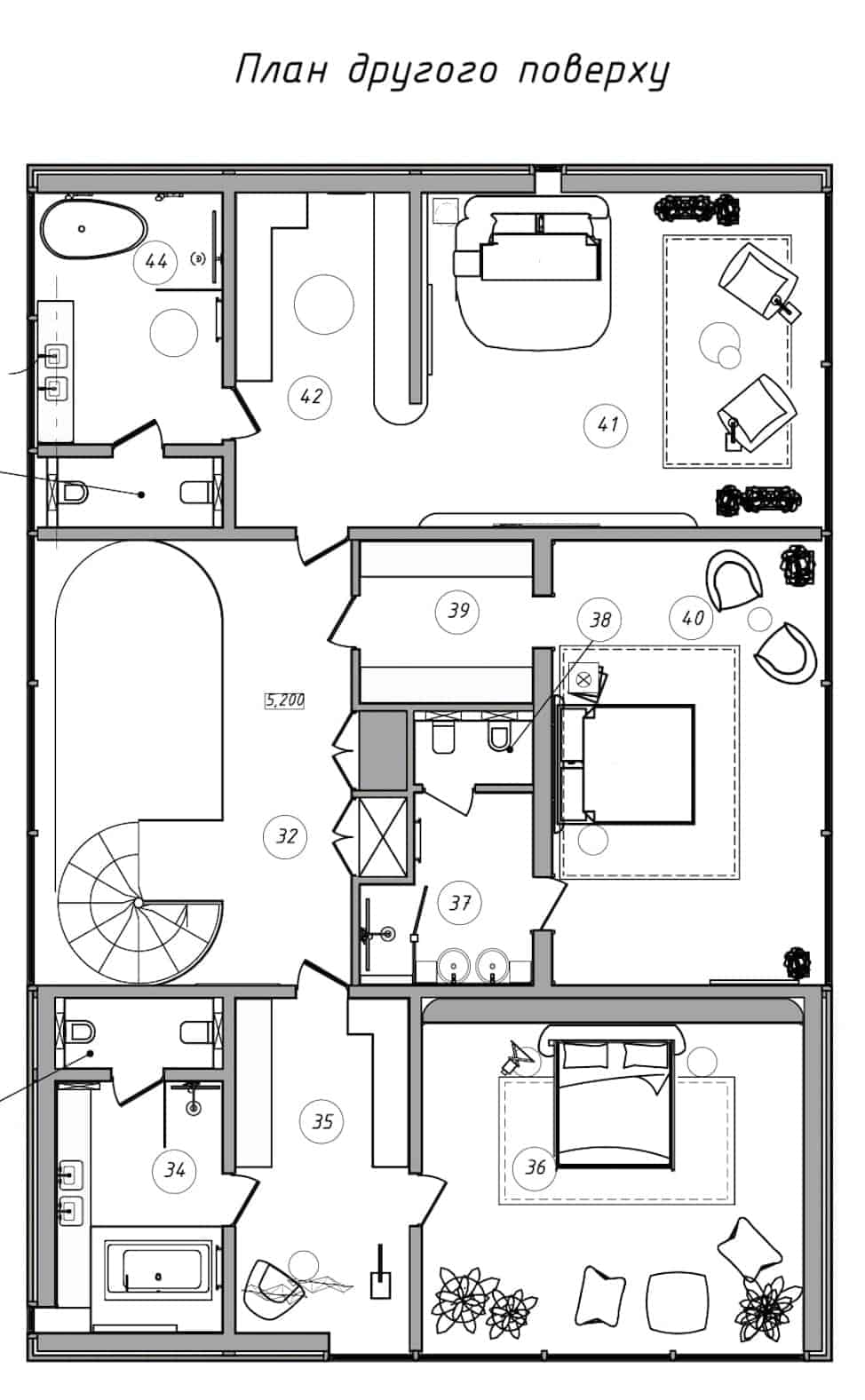 This is an illustration of the floor plan of the house.
