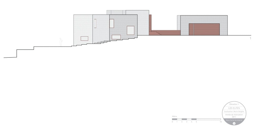 This is an illustration of the house's side elevation.
