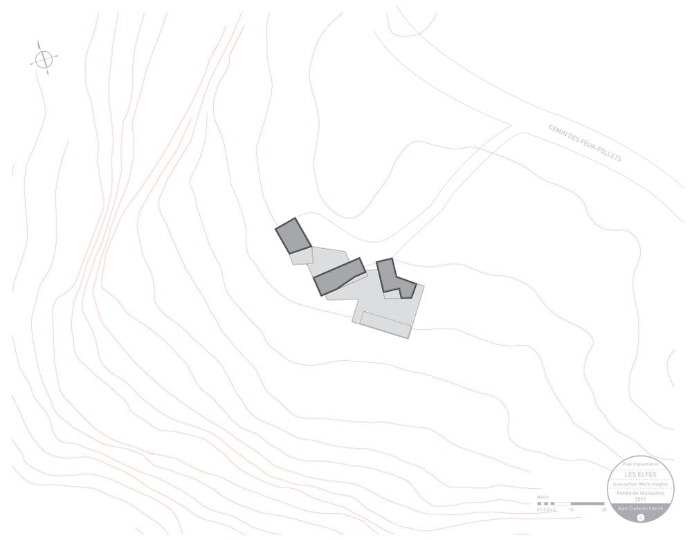 This is a farther look at the site plan featuring the surrounding area of the house.