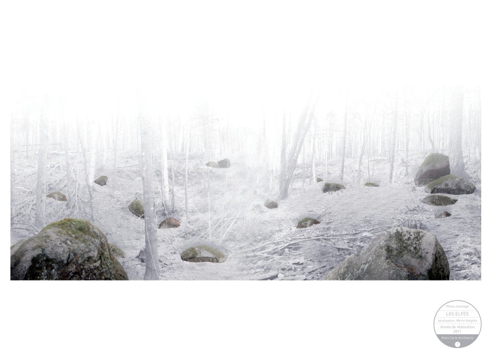 This is a look at the winter landscape outside the home.