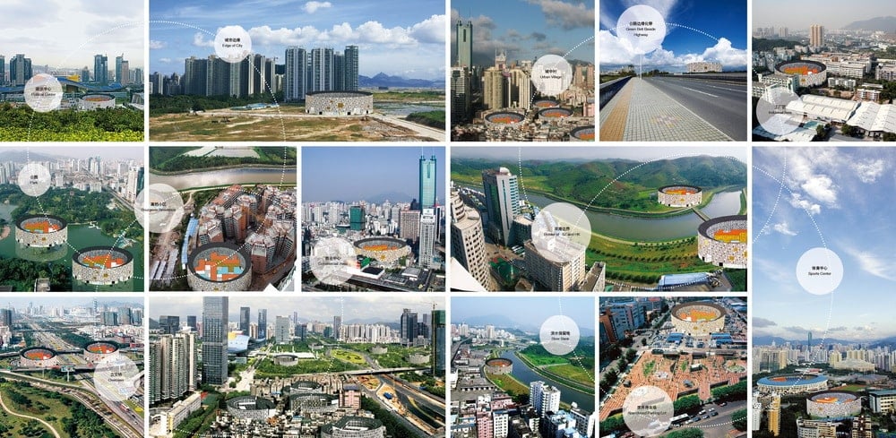These are various photos depicting how the collective housing would fit in with other major cities.