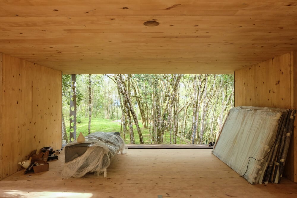 This is a view of the house during construction.