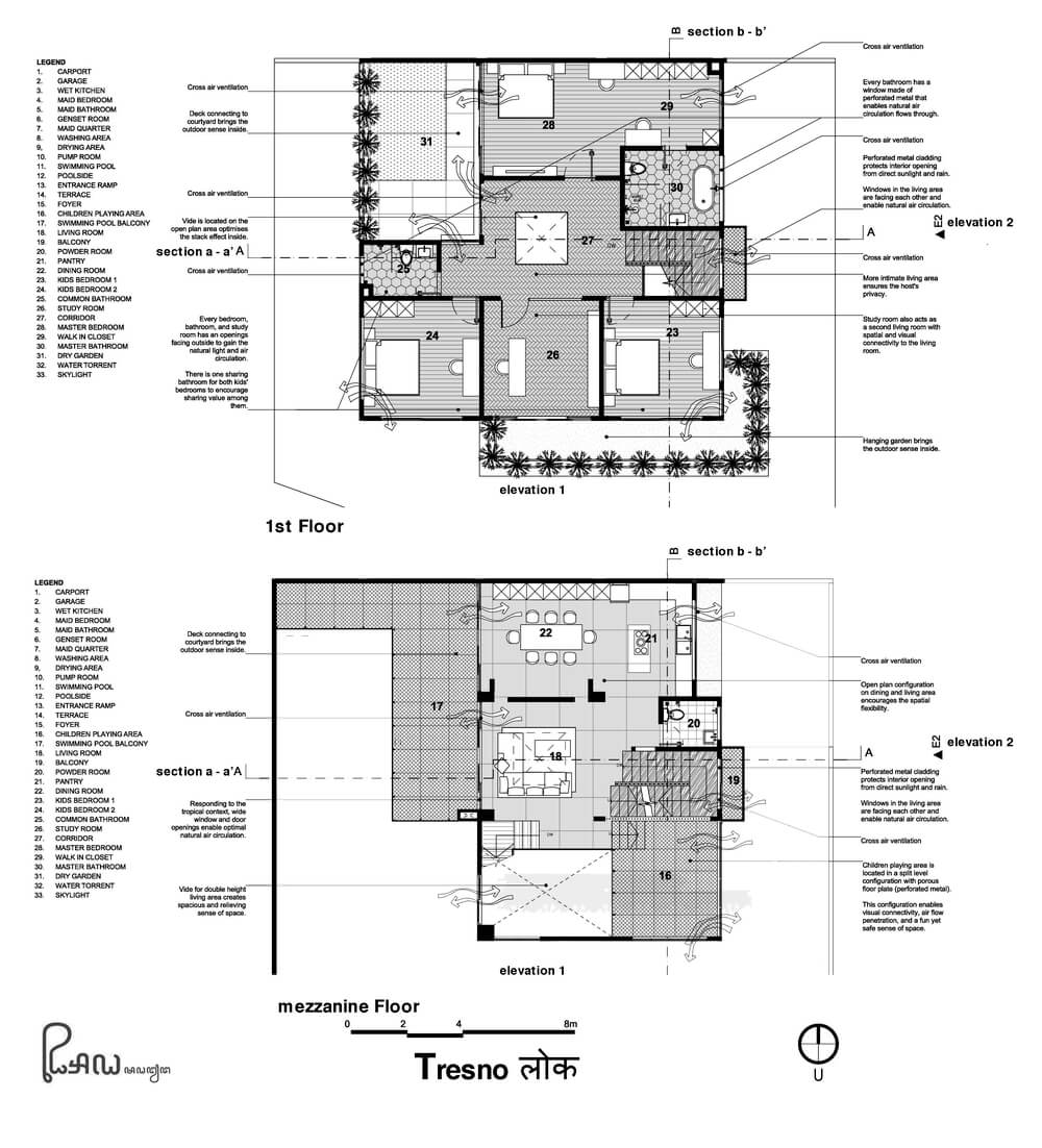 This is the illustration of the first level floor plan of the house.