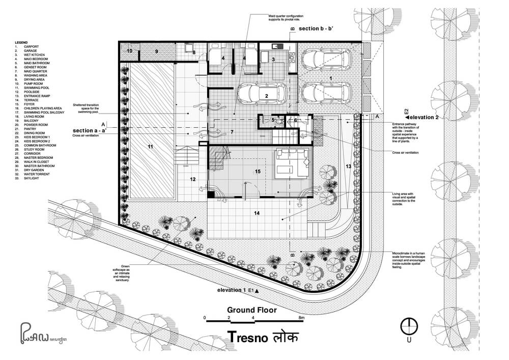 This is the illustration of the second level floor plan of the house.