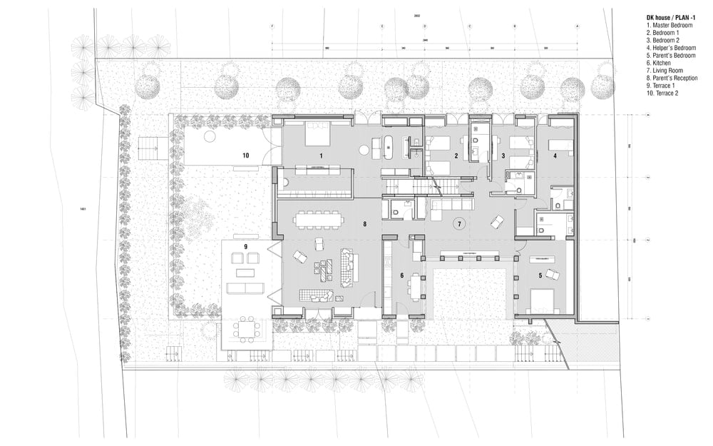 This is an illustration of the first level floor plan.