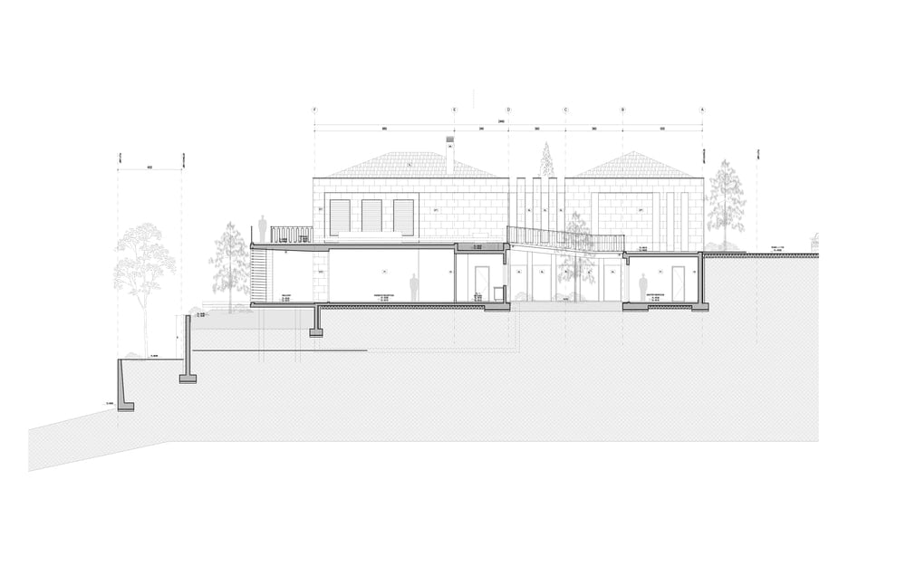 This is an illustration of the house's cross section elevation.