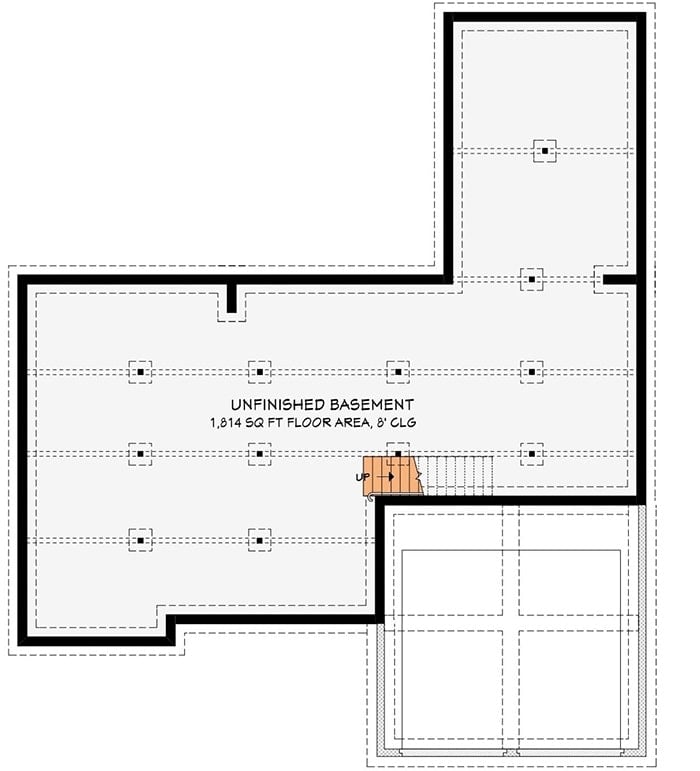 Unfinished basement layout