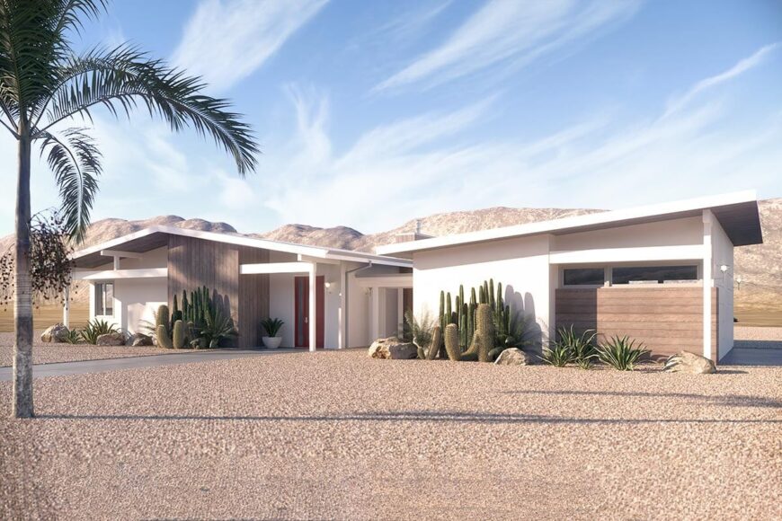 2-Bedroom Single-Story Mid-Century Modern Home with Open Concept Living ...