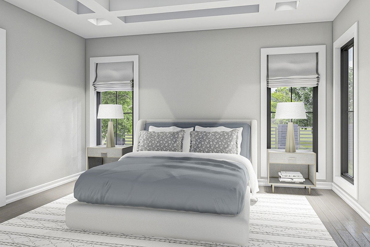 Neutral Tones and Natural Light in Spacious Bedroom