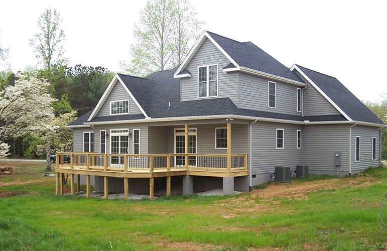 Gray Siding with White Trim and Elegant Gabled Roof