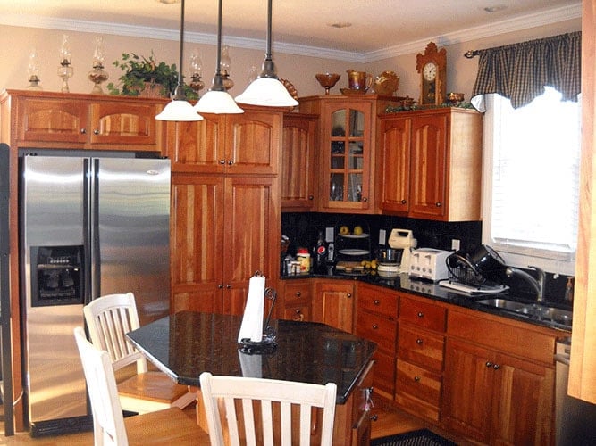 Warm Wooden Cabinets Highlight Inviting Kitchen Design