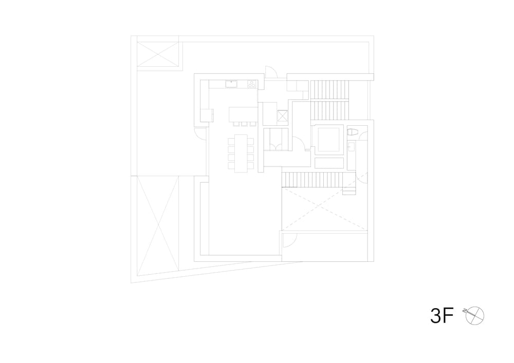 This is the illustration of the third level floor plan.