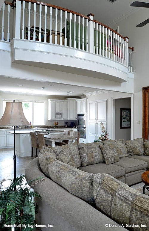 Expansive Living Space with Balcony and Two-story Ceiling