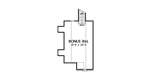 Spacious Bonus Room with Staggered Wall Design