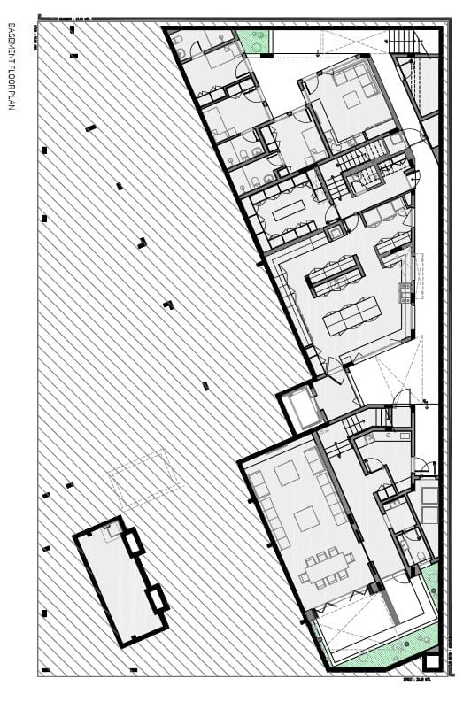 This is an illustration of the basement level floor plan of the house.