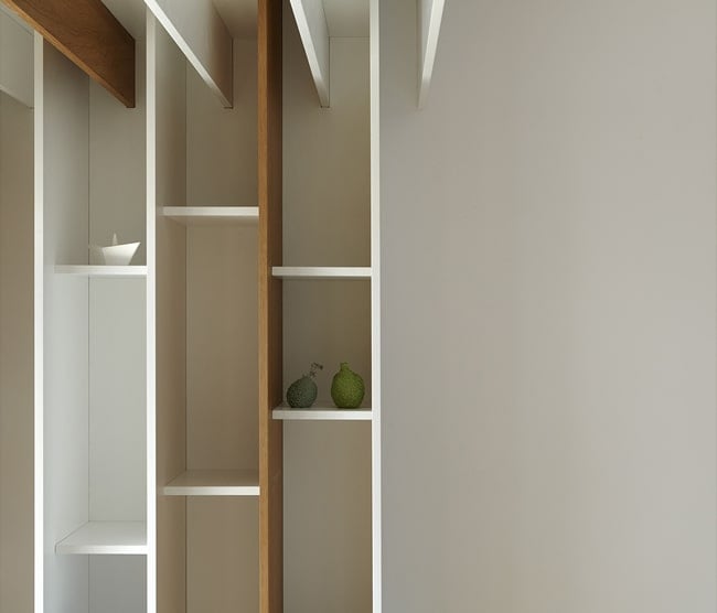 They have small and narrow shelves that can fit a few books at a time.