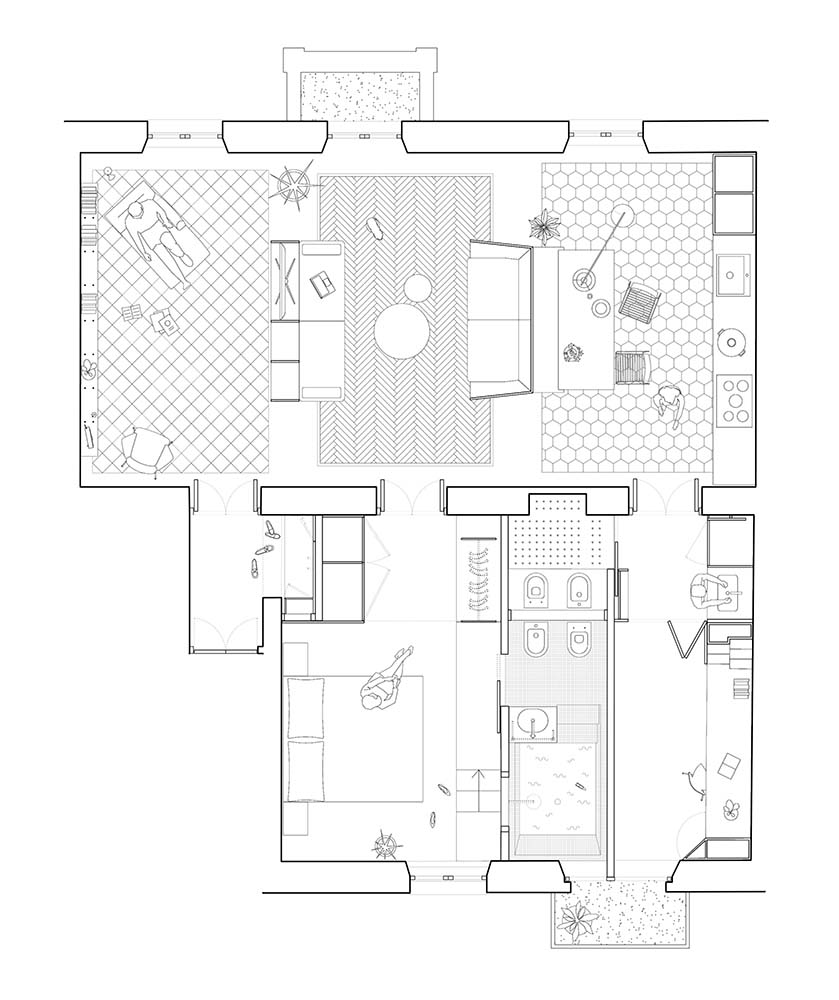 This is an illustration of the house's floor plan.