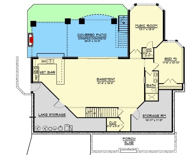 Lower Level: Spacious Basement with Patio Access