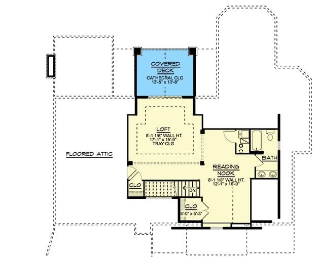 Innovative Upper Level Plan with Loft and Reading Nook