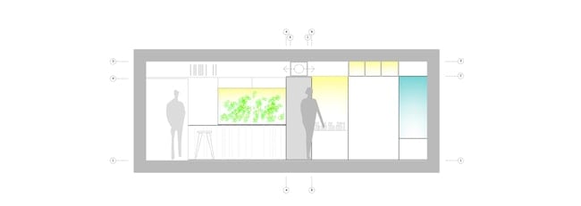 This is an illustration of the cross section elevation of the house.