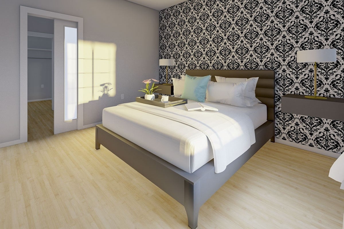 Bold Patterns Enhance Cozy Bedroom Design