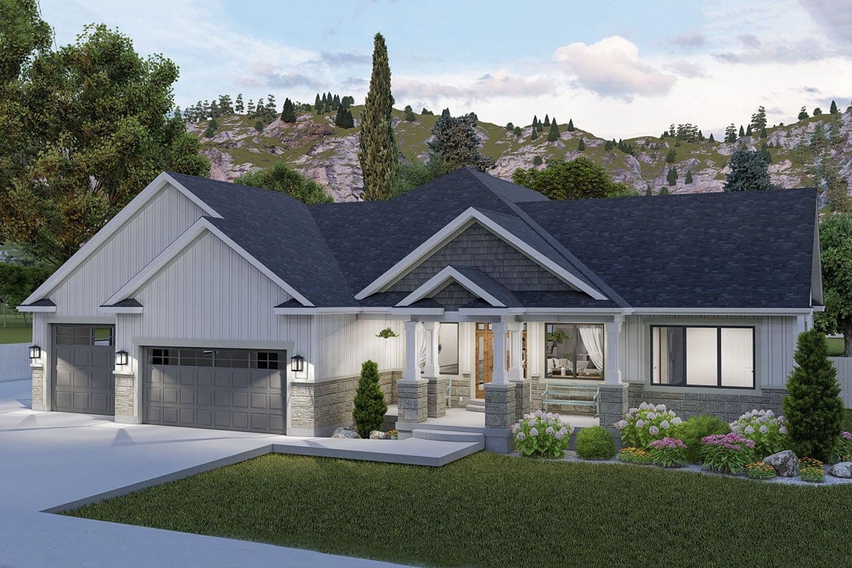 Charming House with Gables and Garden Accents